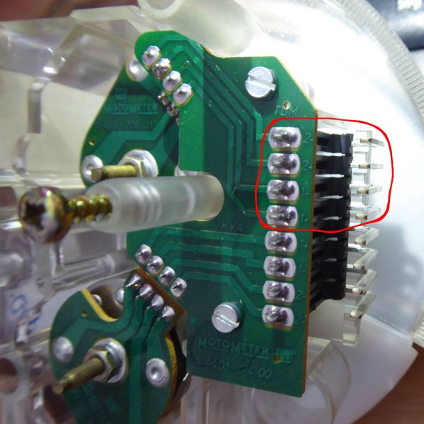 Drehzahlmesser E30 Rückseite