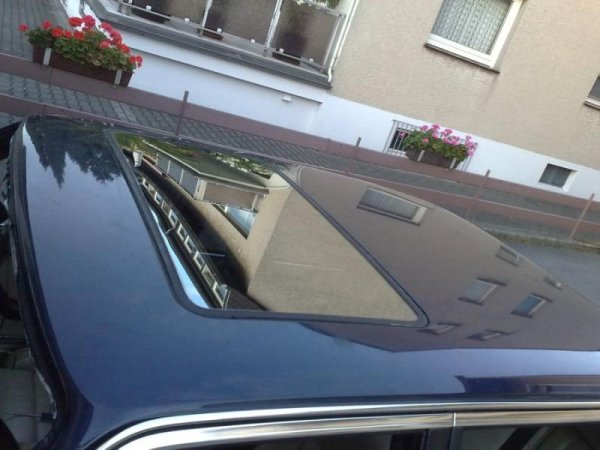 Glasdach vor dem Sandstrahlen mal eingabut um zu gucken wie es aussieht :-)