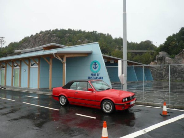 Am Fährterminal in Kristiansand bei der Rückreise in die Schweiz