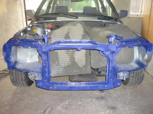 27 einbau der neu lackierten traverse