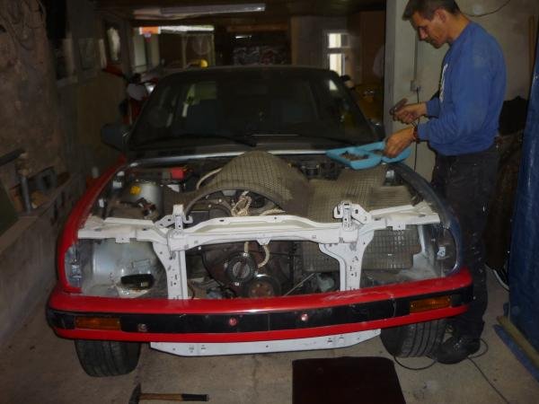 26 motage der neuen traverse und anpassen der ersatzteile