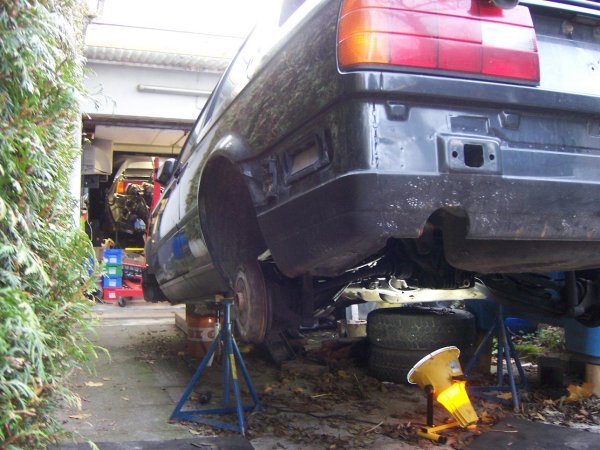 Hinterachse umgebaut