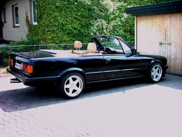 327 i E30 Cabrio in Carbonschwarz/Shadow wie geleckt! 6te.