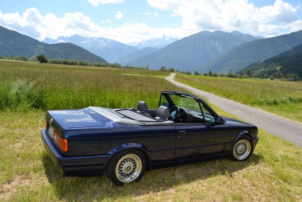 E30 Cabrio in den Alpen (Reschenpass)