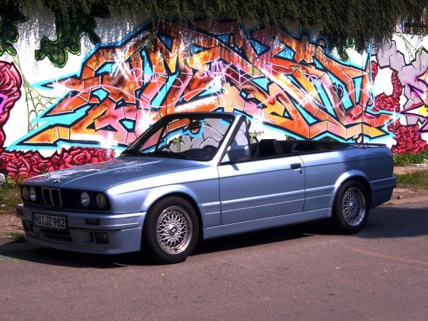 Mein E30 Cabrio in Silverstone Metallic