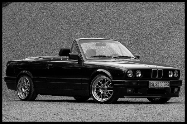 Mein Cabrio schwarz-weiss