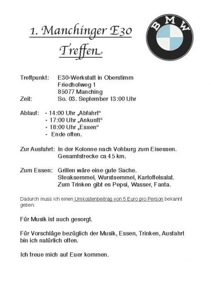 1.Manchinger E30 Treffen
