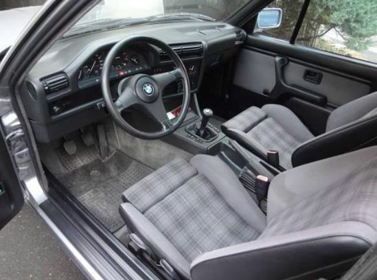BMW E30 M3 318is Sitze Überkaro Sitzbezug Stoff anthrazit in Bad