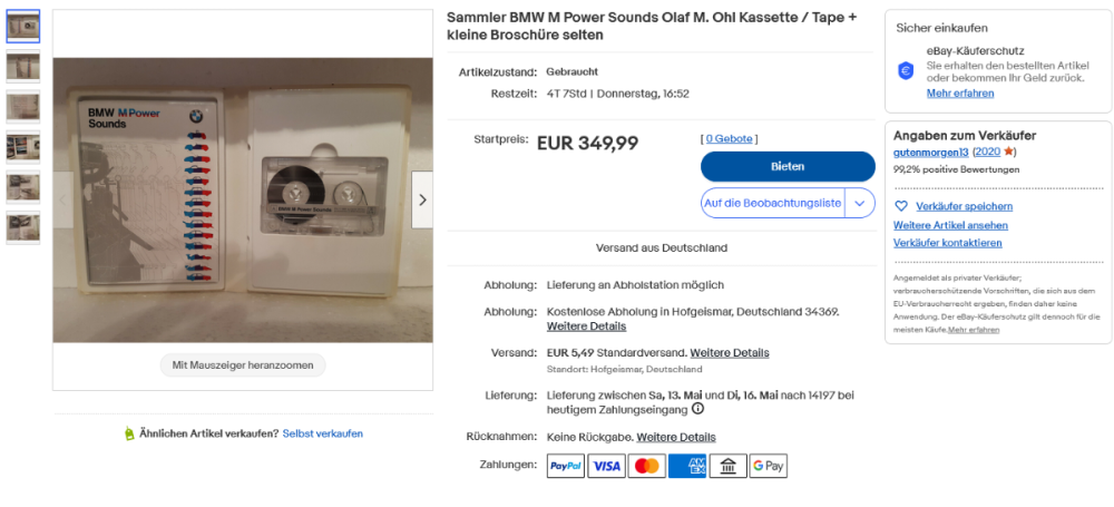 Screenshot 2023-05-07 at 10-51-40 Sammler BMW M Power Sounds Olaf M. Ohl Kassette _ Tape kleine Broschüre selten eBay.png