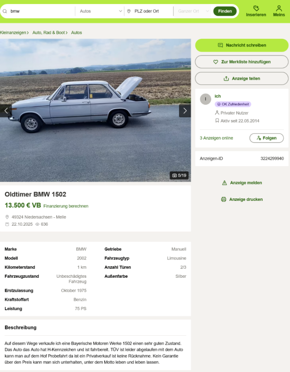 Screenshot 2025-10-23 at 21-13-49 Oldtimer BMW 1502 in Niedersachsen - Melle BMW 2002 Gebrauchtwagen kleinanzeigen.de.png
