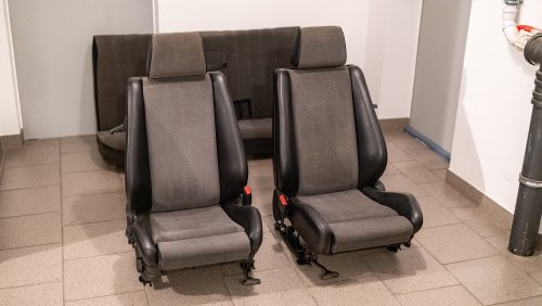 Mehr Informationen zu "BMW E28 E30 Sportsitze klappbar Teilleder 0269 Rücksitzbank MAL"